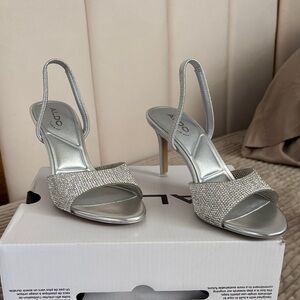Aldo Shimmering Silver Heels